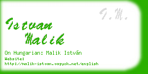 istvan malik business card